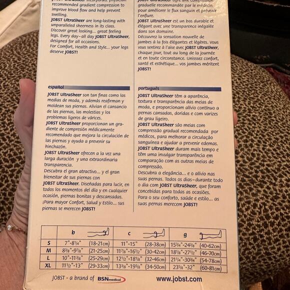 JOBST Medical LegWear Moderate Compression Therapeutic Support Thigh High Large - Picture 4 of 4